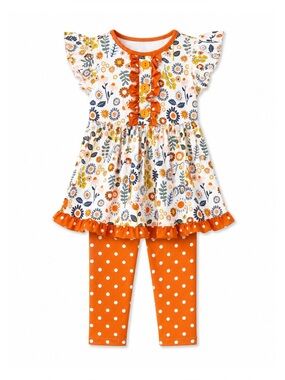 Millie Loves Lily Girls Multi-Print Dress & Legging Outfit Size 3